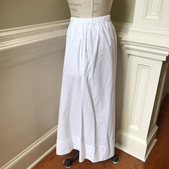 Jenni Kayne Lauren Maxi Skirt Womens XXL White Cotton Elastic High Rise Waist - Picture 11 of 13